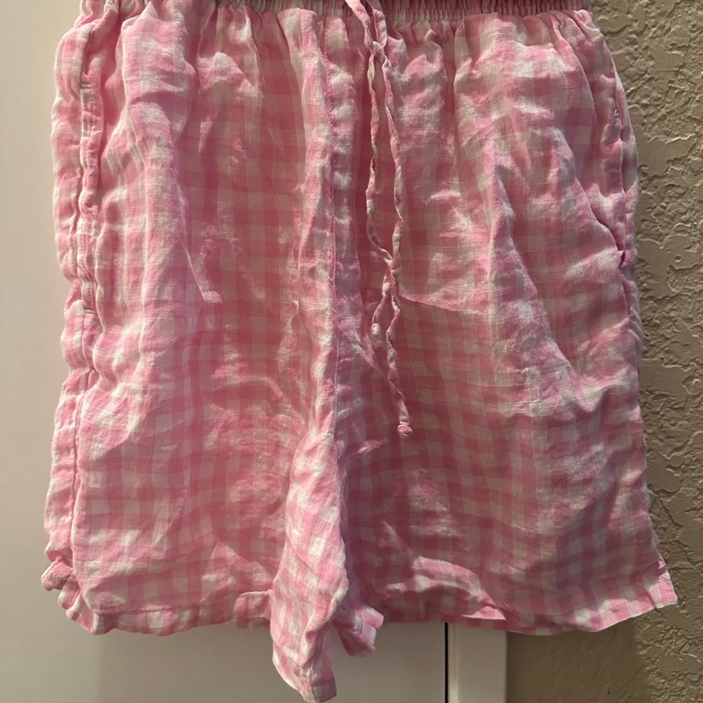 Frankie's Bikinis Pink Checkered Shorts